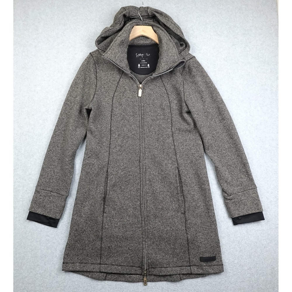 Calvin Klein Performance Jacket Womens Large Brown Long Running Headphone Access